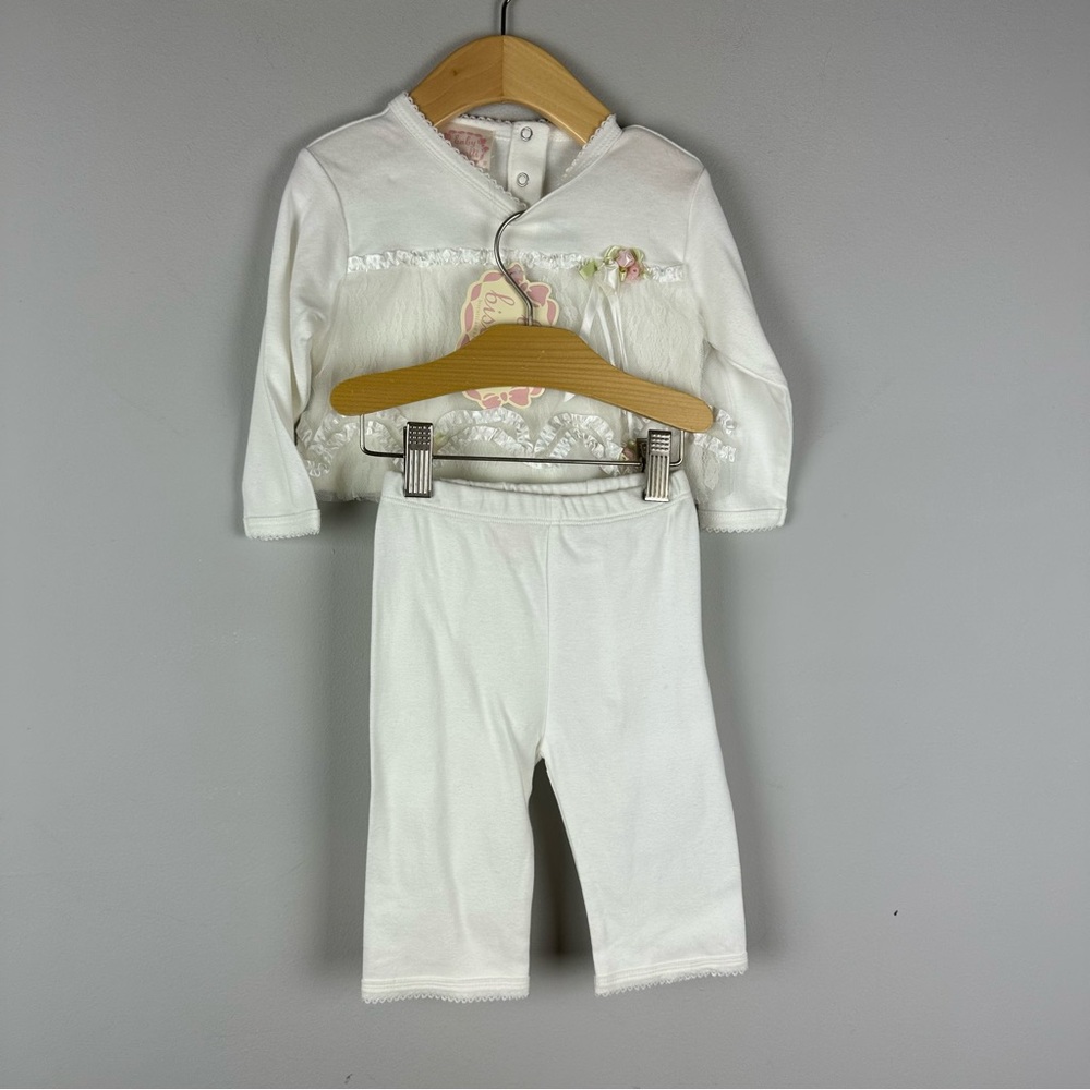 NWT Baby Biscotti Baby Girl 2 Piece Outfit Set Size 6M